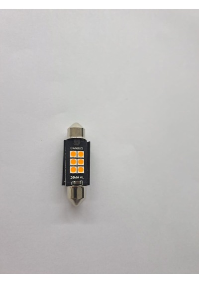 39mm Sofit Led Ampul Turuncu 6 Led Plaka Bagaj Tavan Aydınlatma 2 Adet Uyumlu