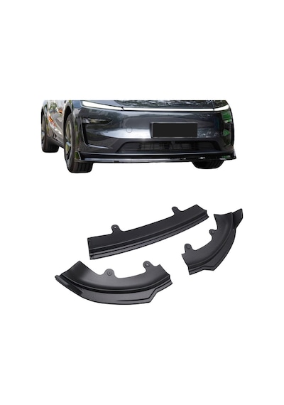 Tesla Juniper Ön Tampon Alt Spoyler 3 Parça Mat Karbon Siyah