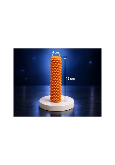 Alvera Dikenli Masaj Silindiri 15 X 4 Cm Ayak Ve Kas Masaj Rulosu - Turuncu