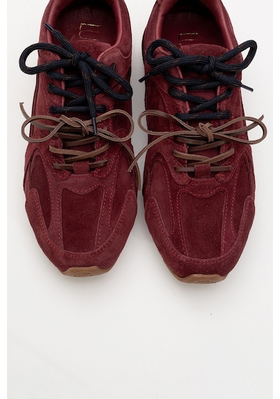 Luvishoes Luvi Shoes Serena Bordo Süet Hakiki Deri Kadın Spor Ayakkabı Bordo