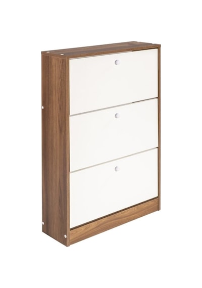 3 Katlı Modern Ayakkabılık Beyaz