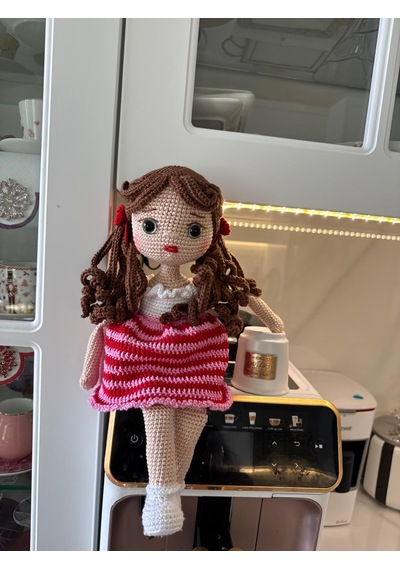 Amigurumi Organik Oyuncak Duru Bebek 38 Cm