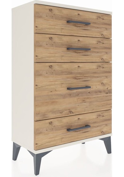 Arges Komodin 4 Çekmeceli 60x30x96 Aytaşı-çam Aytaşı