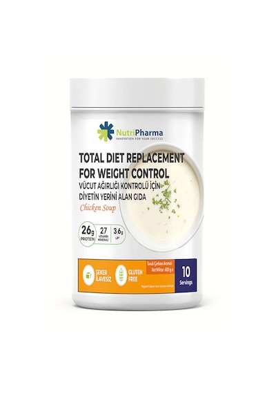 Whey Proteinli Diyet Tavuk Çorbası Yüksek Proteinli Çorba Öğün Tozu, 600g