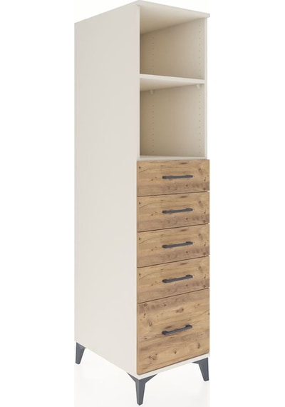 Kronos Dolap 2 Raflı 5 Çekmeceli 44x59x182 Aytaşı-çam Aytaşı