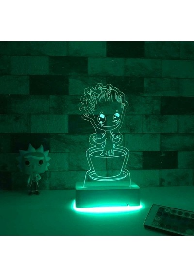 Özel Tasarım Sevimli Ağaç 3D Led Lamba