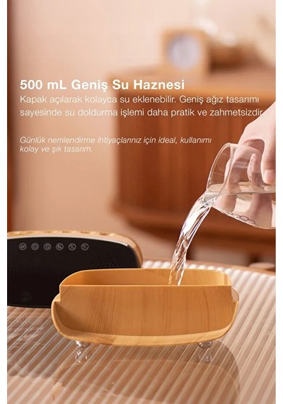 Bluetooth Hoparlörlü Aromaterapi Hava Nemlendirici 7 Renk , Çoklu Sis Çıkışlı, Kumandalı