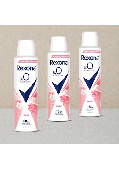 Rexona Musk 48 Saat Kadın Sprey Deodorant 3 x 150 ML