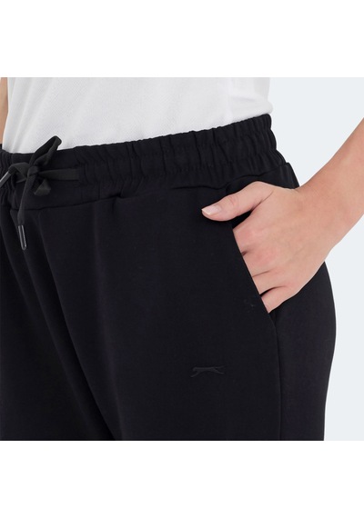 Slazenger VETA Kadın Cepli Dar Paça Siyah Eşofman Altı