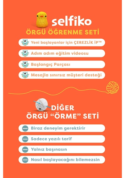 Selfiko Baybaykuş Örgü İpi Seti