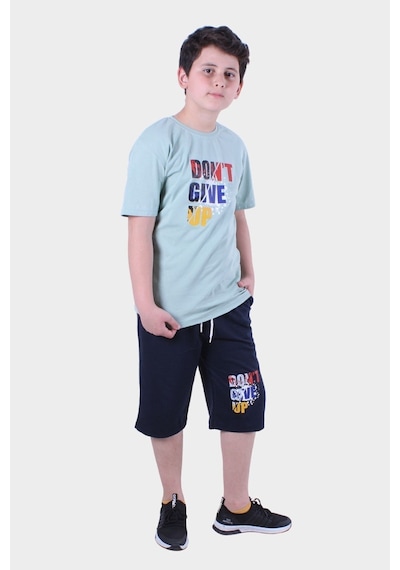 Fyk Kids Erkek Çocuk Alt-üst Kapri-tişört Takım Mint Yeşili