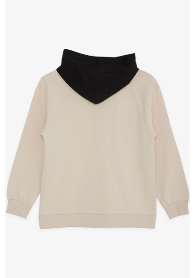Breeze Erkek Çocuk Get Yazılı Sweatshirt-15360 Bej