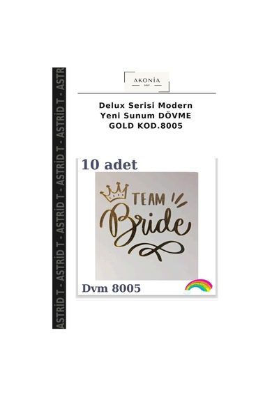 Delux Serisi Modern Yeni Sunum Dövme Gold Kod.8005