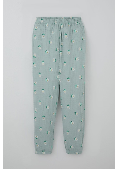 Breeze Kız Çocuk Pijama Takımı Papatya Desenli 9-12 Yaş, Su Yeşili Su Yeşili