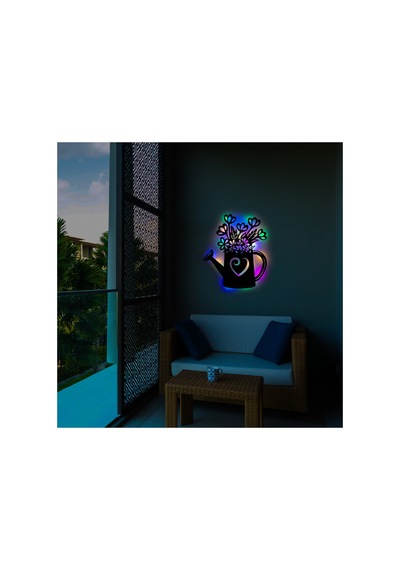 Led Işıklı Çiçek Sulama Kabı Ve Çiçekler Dekoratif Tablo Balkon Duvar Dekorlu Gece Lambası Çok Renkli - 737260236 Çok Renkli Led Işıklı Çiçek Sulama Kabı Ve Çiçekler Dekoratif Tablo Balkon Duvar Dekorlu Gece Lambası Çok Renkli - 737260236 Çok Renkli
