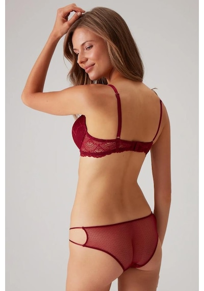 Pierre Cardin 4820 Lyon Dantel Ve İp Detaylı Ekstra Push Up Dolgulu Fantezi Sütyen Takımı 001