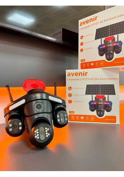 S439 3 Lens 3 Ptz 4g Solar Güvenlik Kamerası