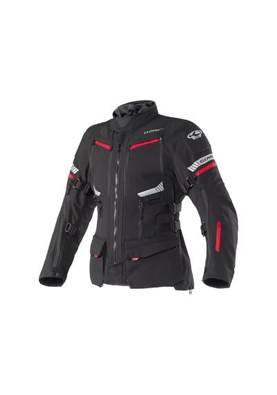 Clover Gts-5 Korumalı Kadın Motosiklet Montu Siyah