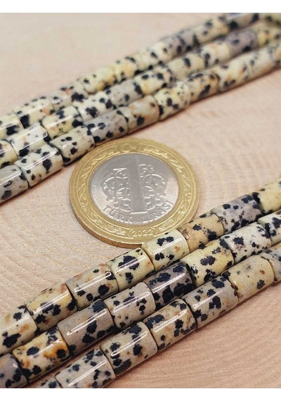 Bileklik Boy Jasper Taşı Silindir Kesim 5.5x7.5mm Yarım Dizi 49314 18cm Uzunluğundadır Çok Renkli
