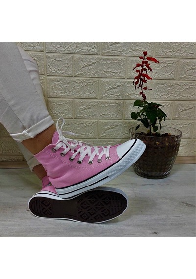 Fiyra 555 Pembe Uzun Unisex Sneaker Keten Spor Ayakkabı 001
