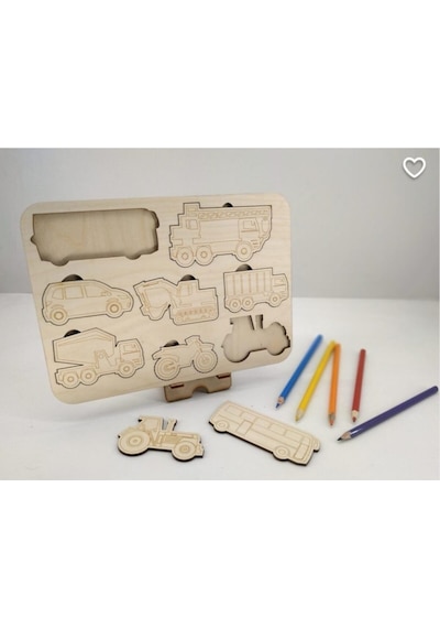 Montessori Araçlar Boyama Puzzle