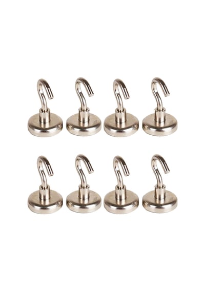 10 Adet 12 MM Pot Mıknatıs - Güçlü Neodyum Askı Kanca Mıknatıs
