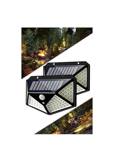 Güneş Enerjili Hareket Sensörlü Led Lamba, Suya Dayanıklı 10 Parça Siyah