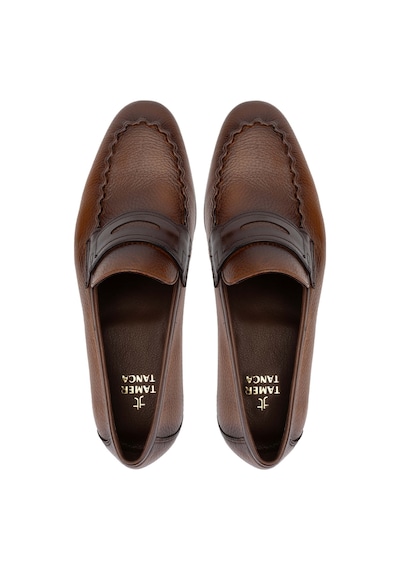 Tamer Tanca Erkek Hakiki Deri Taba Loafer Ayakkabı 342 8775 Erk Ayk Y24 Taba Gyk Taba