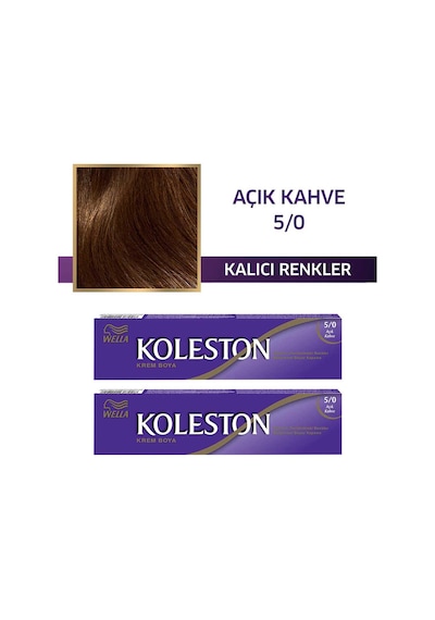 Wella Koleston Sıngle Tüp Boya 5/0 Açık Kahve 2x Paket