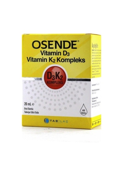 Osende   Vitamin D3K2 Kompleks Damla 20 Ml