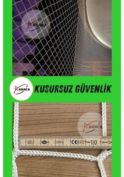 2.5x5 Mt Balkon Çocuk Güvenlik Filesi - 6mm Kalınlık, 10x10 Gözenek Ları