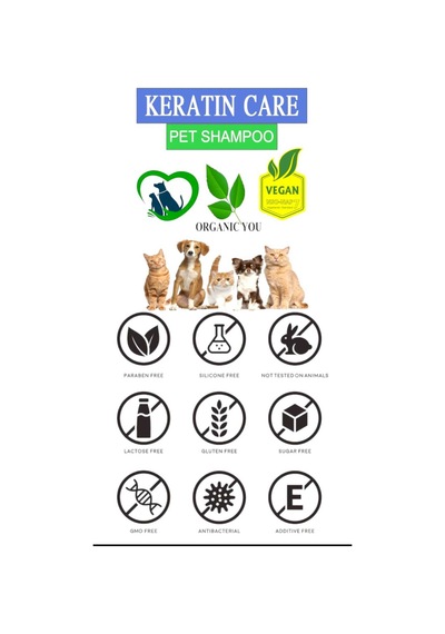 Alwag Keratın Care Pet Kedi &köpek Shampoo Vegan Silikonsuz, Parabensiz Şampuan 400 Ml