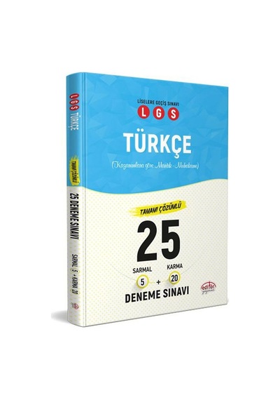 Editör 8. Sınıf LGS Türkçe 5 Sarmal 20 Karma 25 Deneme Sınavı- Editör