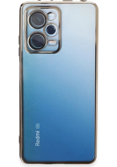 Newface Xiaomi Redmi Note 12 Pro 5g Kılıf Razer Lensli Silikon - Gold Altın Diğer