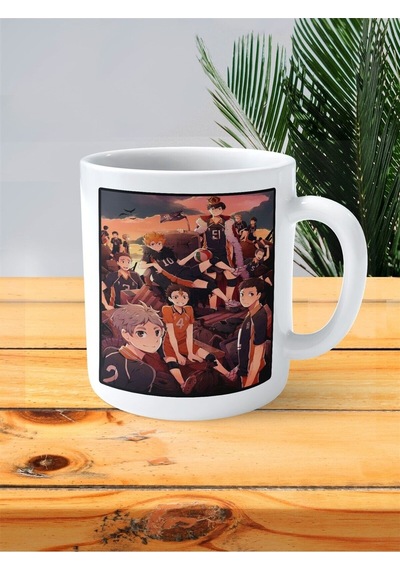 Haikyuu Baskılı Kupa Bardak Model 5 Çok Renkli