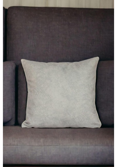Asdiva 43x43 Cm Açık Gri Kırlent Kılıfı Dekoratif Kadifemsi Etnik Inta-701 Çok Renkli
