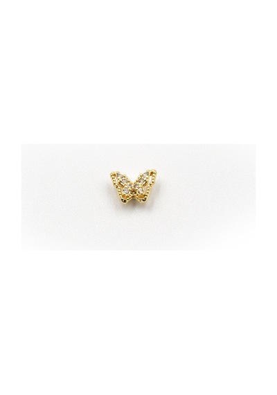 Gold Taşlı Kelebek Tragus Helix Piercing Anti Alerjik, Kararma Yapmaz Çok Renkli
