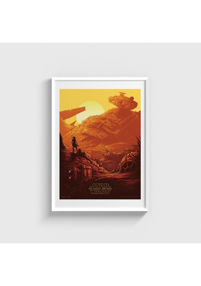 Star Wars: The Force Awakens 2015 Film Posteri Tablo Çerçeveli Poster Duvar Dekorasyonu Beyaz Çerçeveli Tablo Beyaz Çerçeveli Tablo Dn11d181beyaz