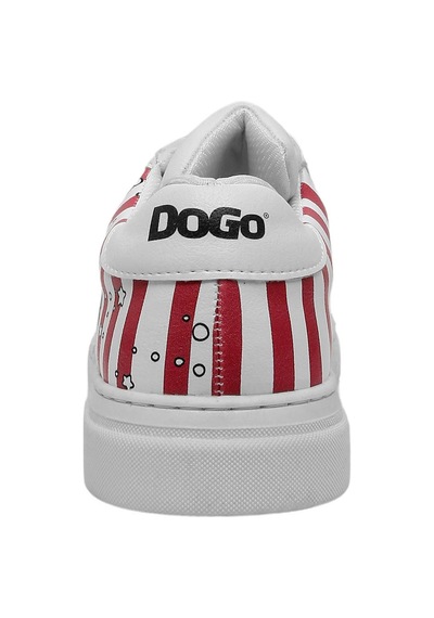 Kadın Vegan Deri Beyaz Sneakers - Days Till Christmas Tasarım Çok Renkli