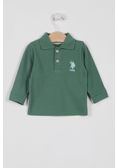 U.S. Polo Assn. Lisanslı Classic Uzun Kol Erkek Bebek Tişört - Yeşil