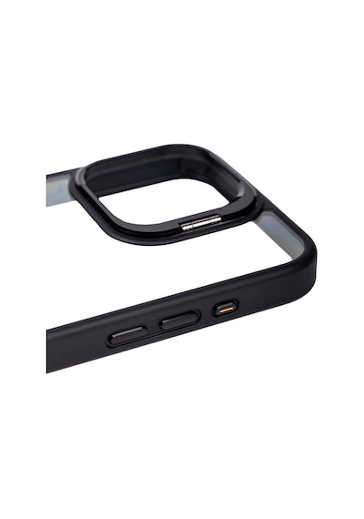 Apple Uyumlu iPhone 15 Pro Kılıf Kamera Lens Korumalı Standlı Zore Klon Lensli Kapak Siyah