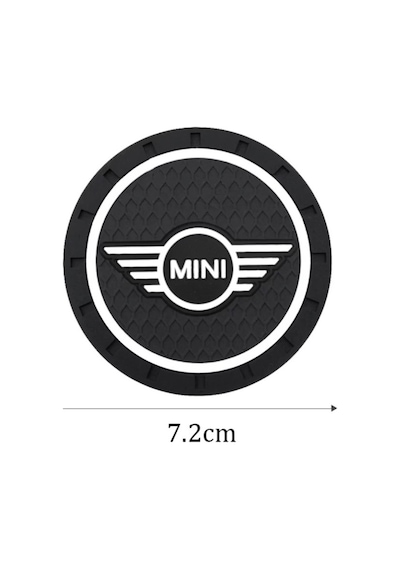 Mini Cooper Araç Bardak Altlığı Mini Logolu Siyah Bardak Altlığı (523422595)
