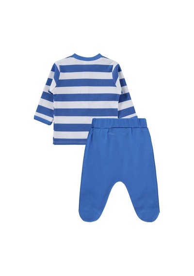 Civil Baby Superman Baskılı 1-9 Ay Pijama Takımı - Mavi Saks Mavisi