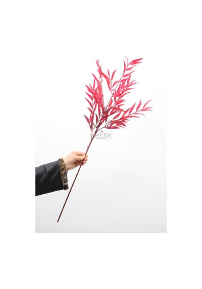 Yapay Retro Söğüt Dalı 85 Cm Bordo