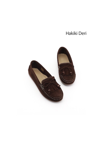 Gönderi(R) Gönderi R Kadın Kahve Süet Fiyonklu Hakiki Deri Comfort Loafer Dyza86037180 Kahverengi