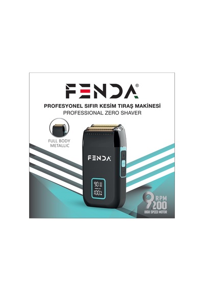 Fenda Profesyonel Sıfır Kesim Tıraş Makinesi Siyah Fndsklks0008bl