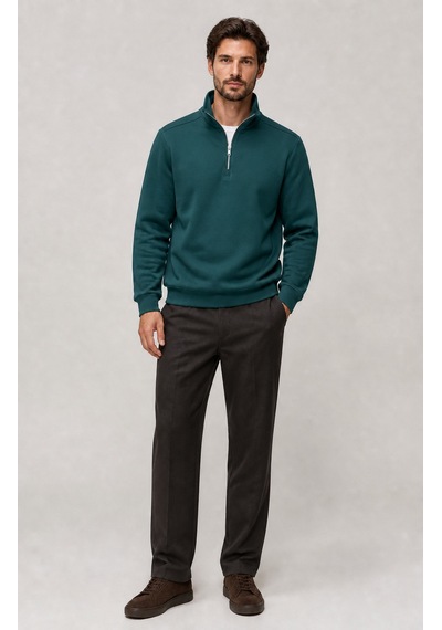 Redline Runi Basic Regular Fit Pamuklu Kışlık Sweatshirt Nefti