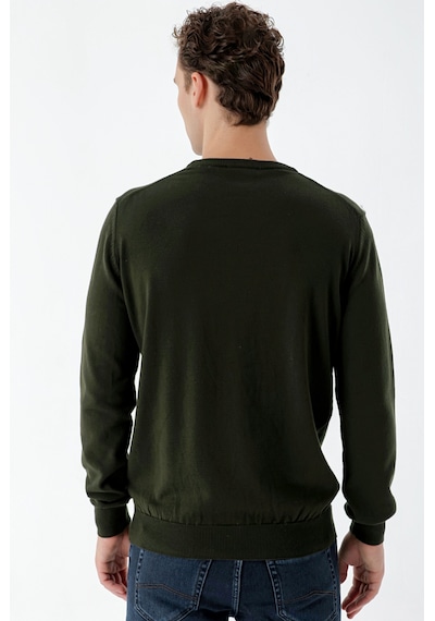 Morven Erkek Haki Basic Bisiklet Yaka Dynamic Fit Rahat Kesim Triko 25kc017001710 Haki