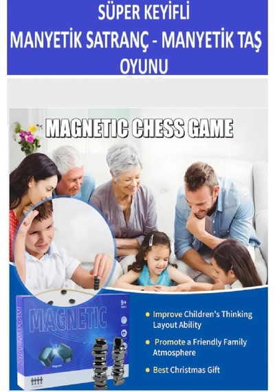 Süper Keyifli Manyetik Oyuncaklar Satranç-20 Taşlı Manyetik Oyuncaklar Güçlü Taş Oyunu- Harika Vakit Geçirmek Için Hediye