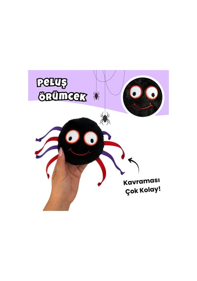 Havhav Hallowen Temalı Köpek Oyuncak Seti 2'li Örümcek ve Göz